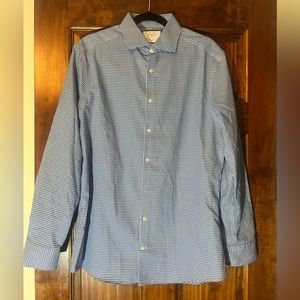 Charles Tyrwhitt — 16/34in — Extra Slim Fit — Blue/White Checkered